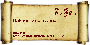Hafner Zsuzsanna névjegykártya